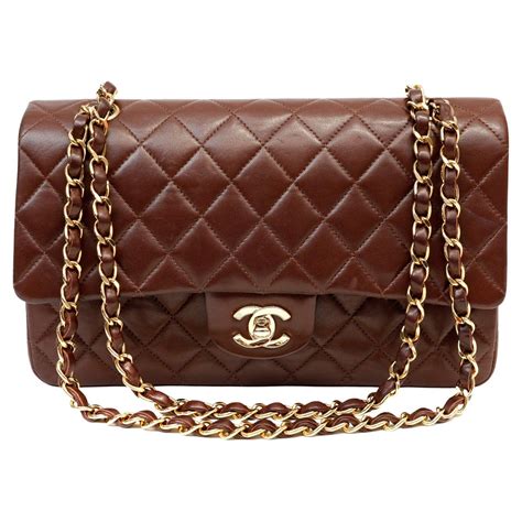 dark brown chanel classic flap|chanel black small bag.